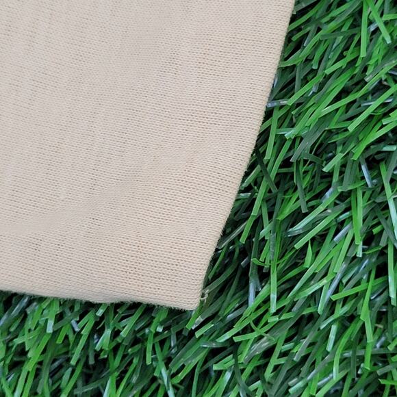 Vintage 90s MOD Preppy Polo Shirt Medium 20x26 Beige USA - Picture 7 of 10